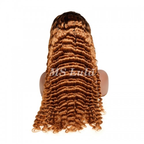 #1B/30 Color 13x4 Deep Wave Lace Front Wigs | Human Hair Wig | Lace Front